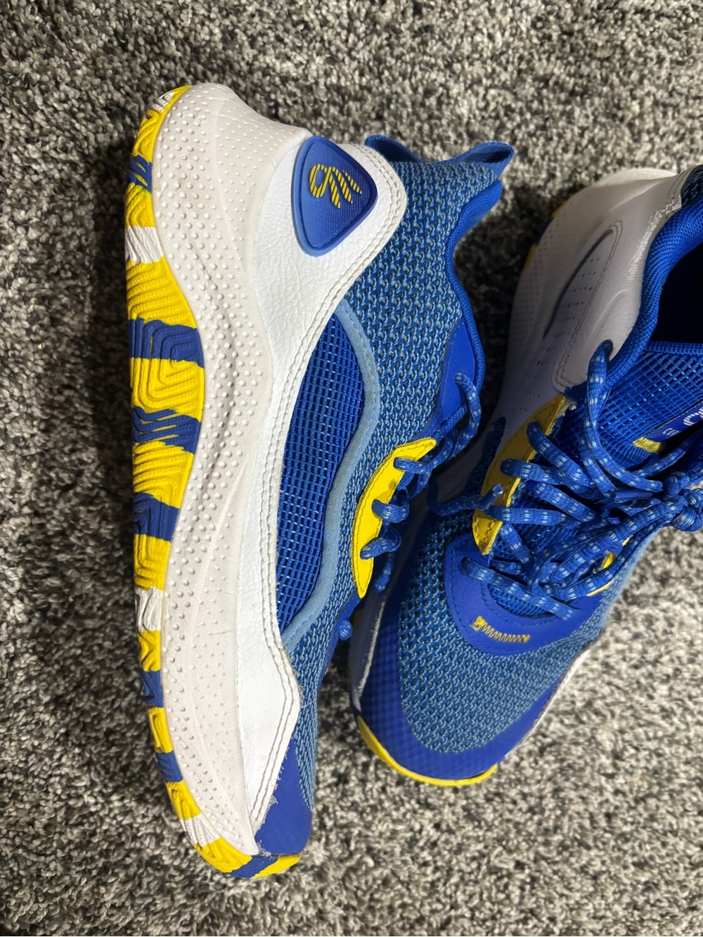 Under Armour Blue and Yellow Performance Sneakers